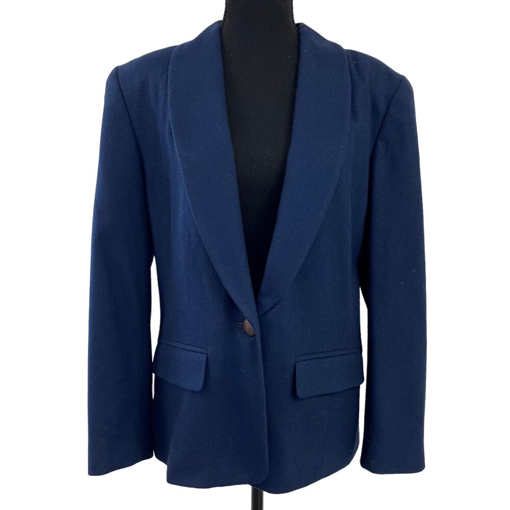 Vintage Pendleton Navy Button Wool Blazer 12